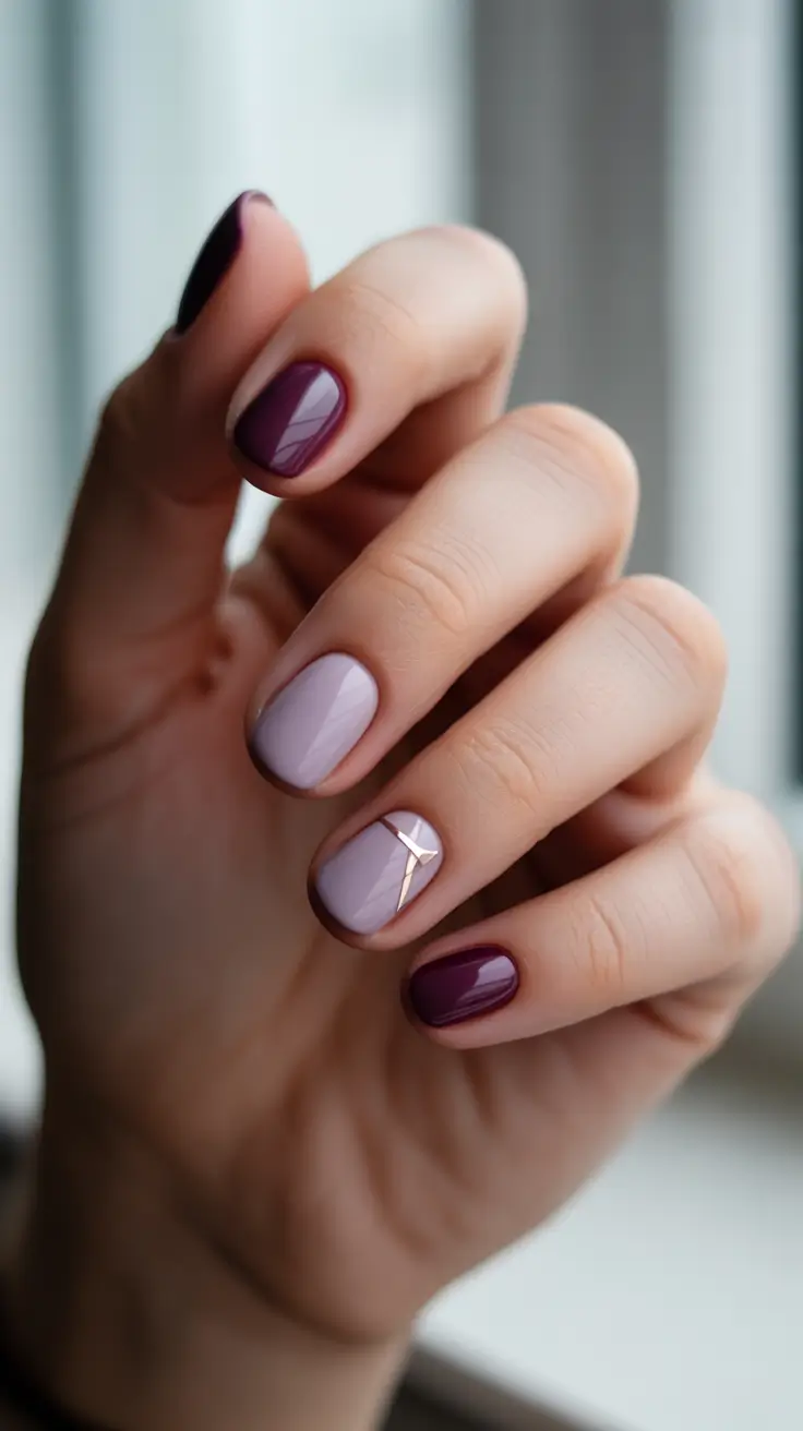 December 2025 Nail Colors Ideas Amethyst Geometry