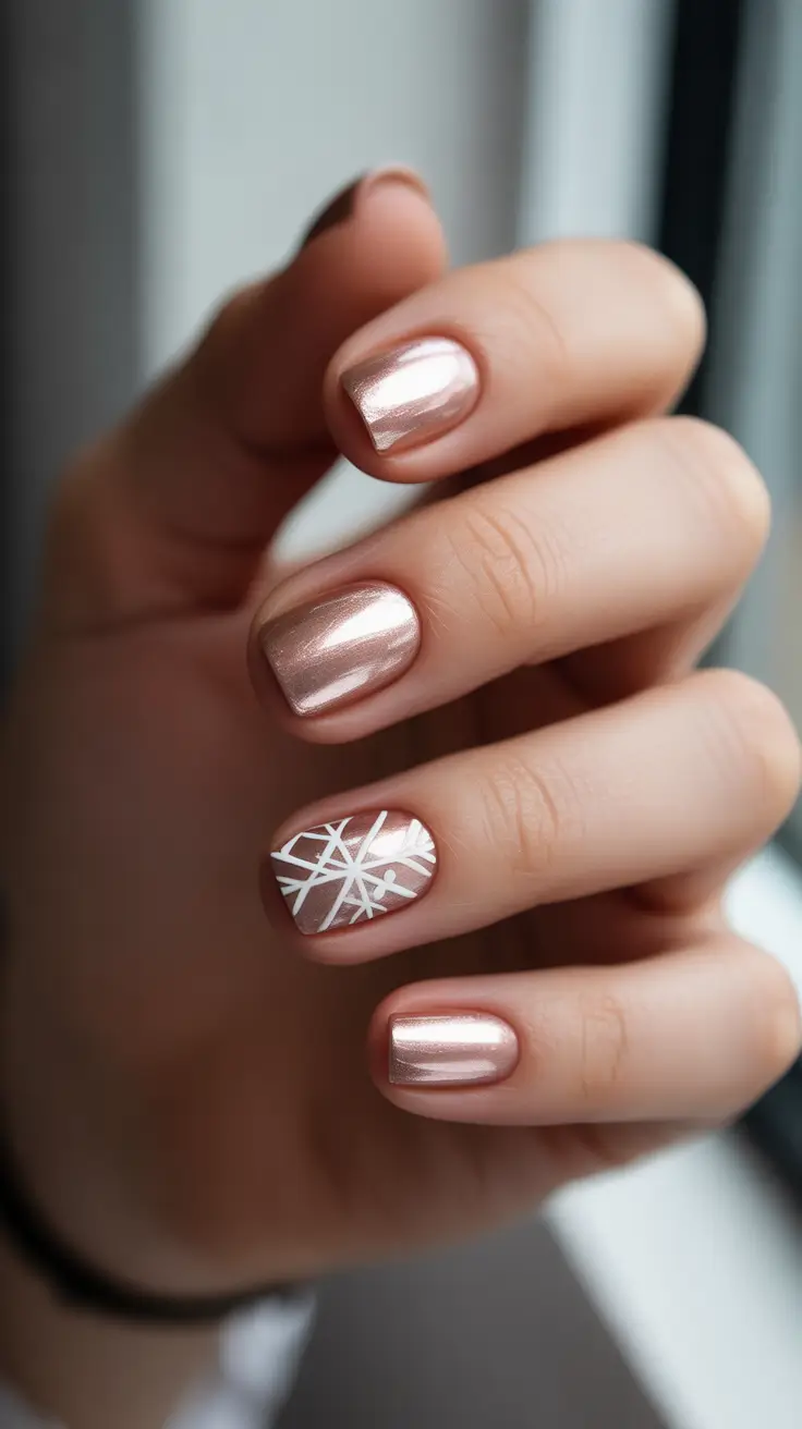December 2025 Nail Colors Ideas Rose Metallic Frost