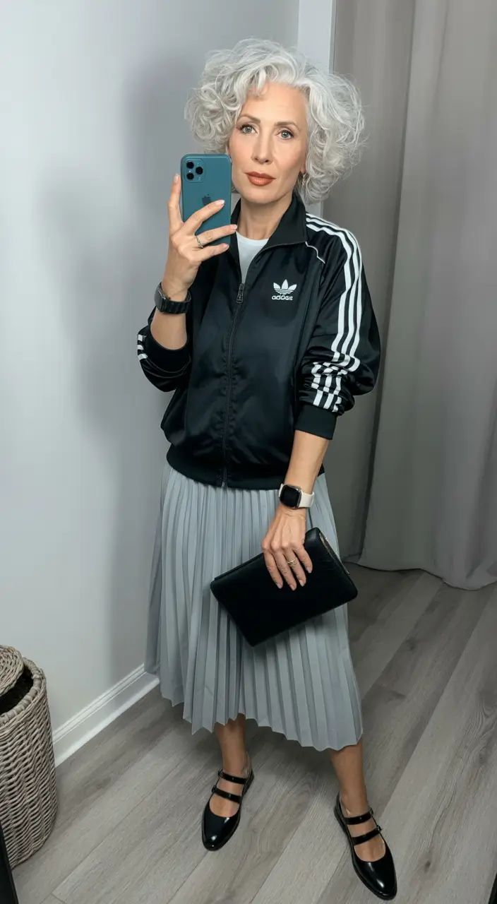 outfits for women over 40 Sporty Grace Meets Street Poise