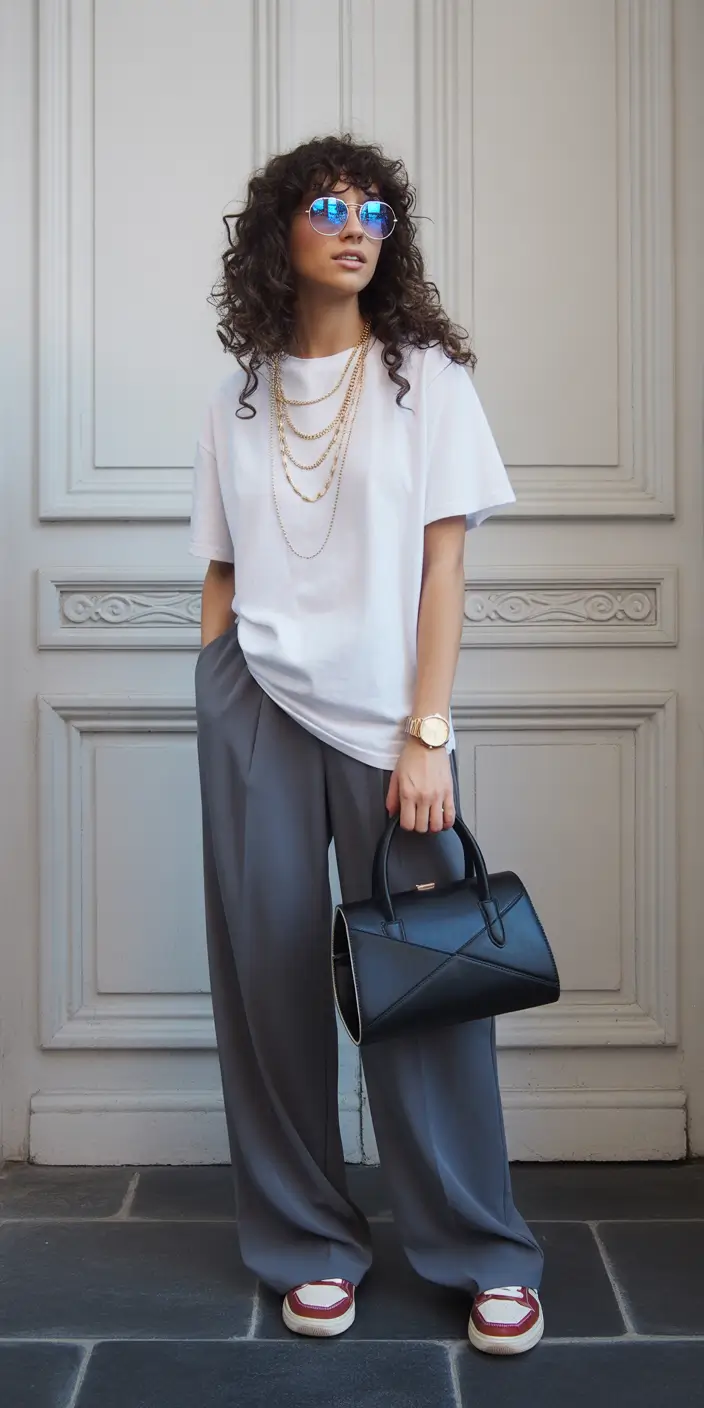 mom outfits Relaxed Street Sophistication