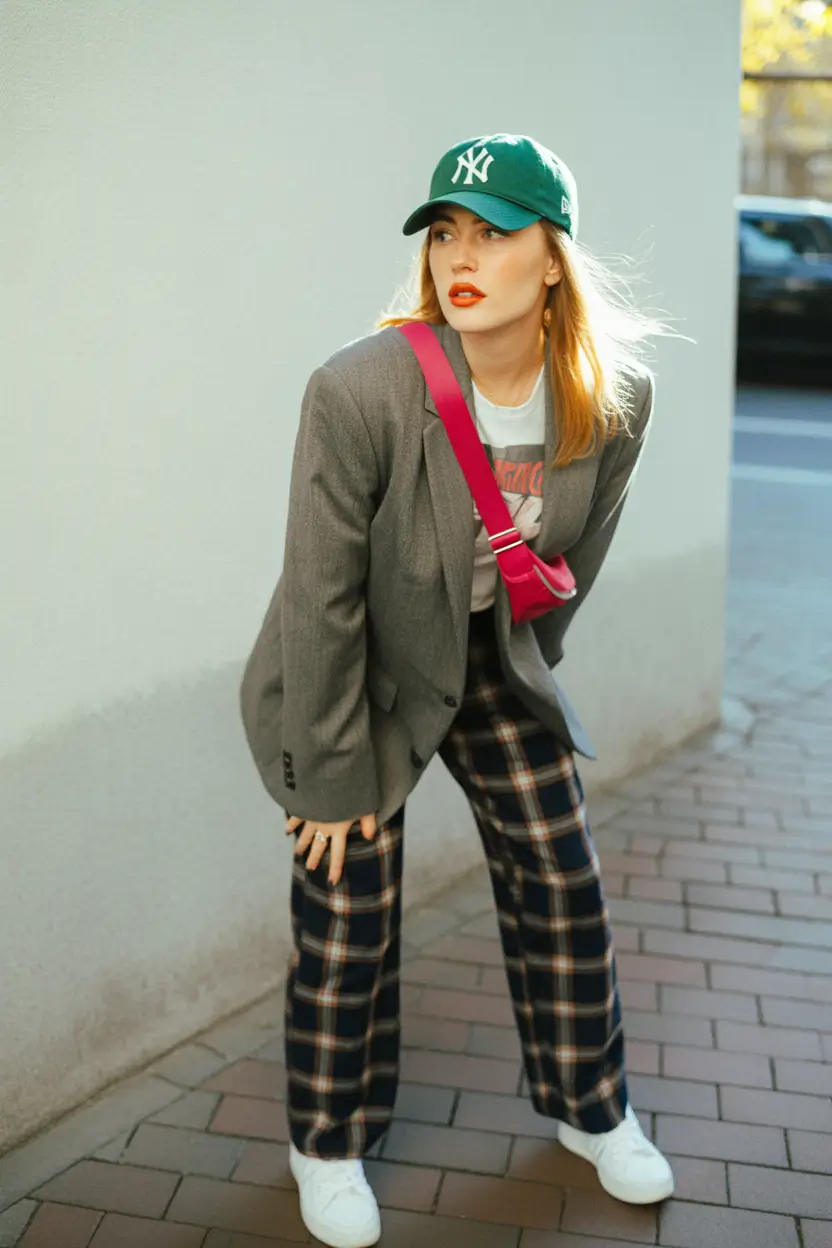 every day outfits 2026 Graphic Layers And Bold Plaids For Playful Everyday Street Style