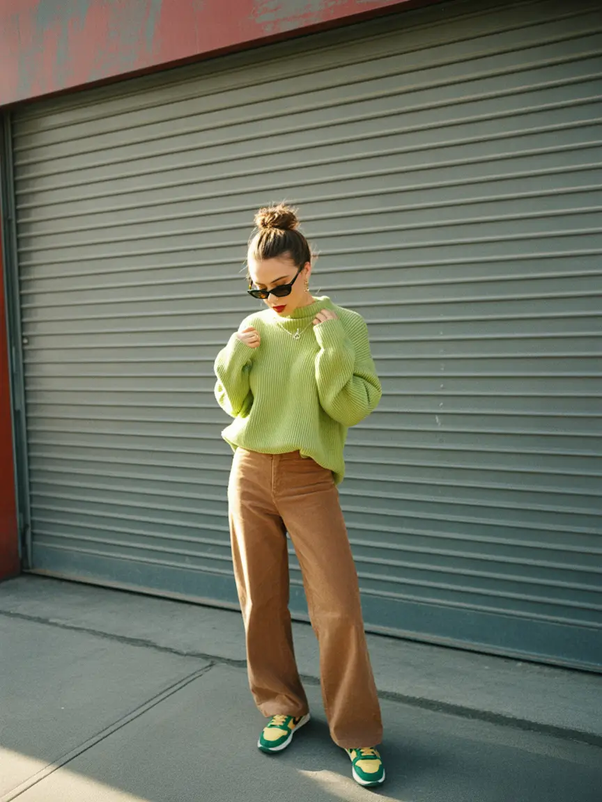 every day outfits 2026 Fresh Color Play In Cozy Autumn Layers