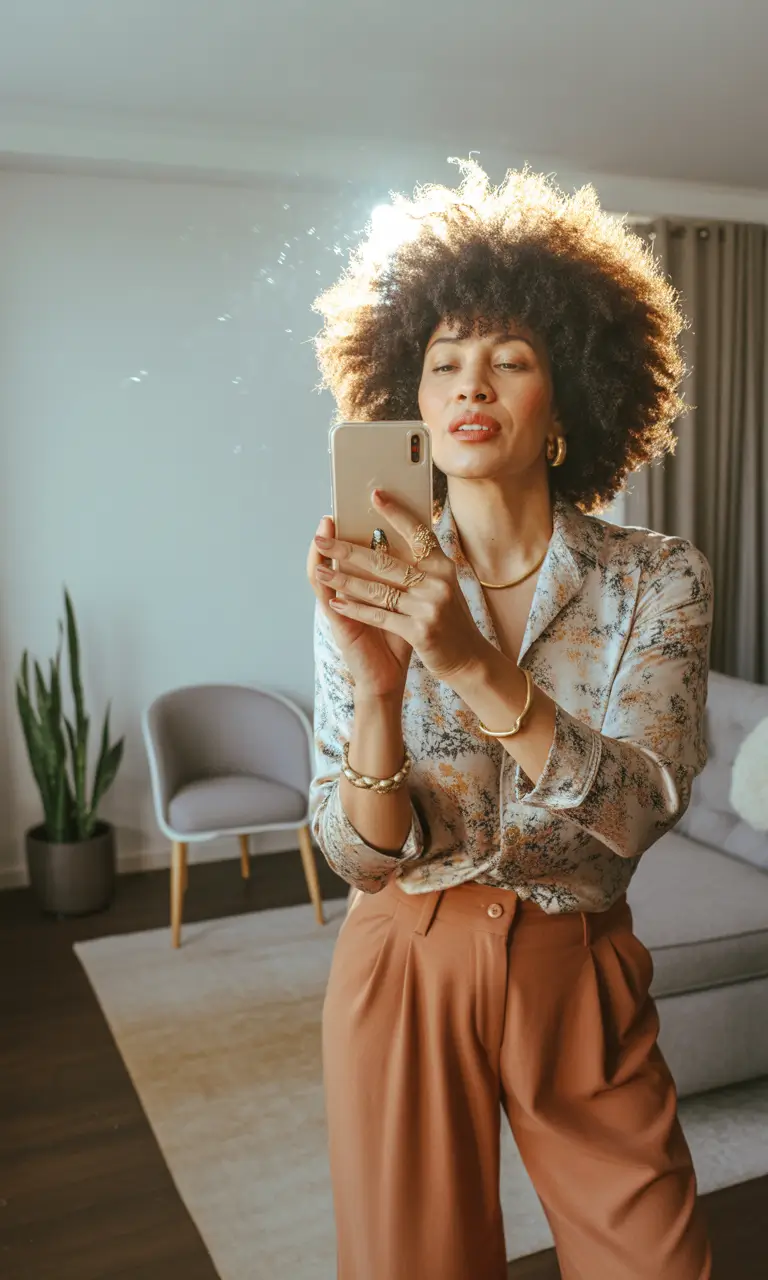 every day outfits 2026 Soft Satin Prints And Warm Trousers For Effortless Everyday Elegance