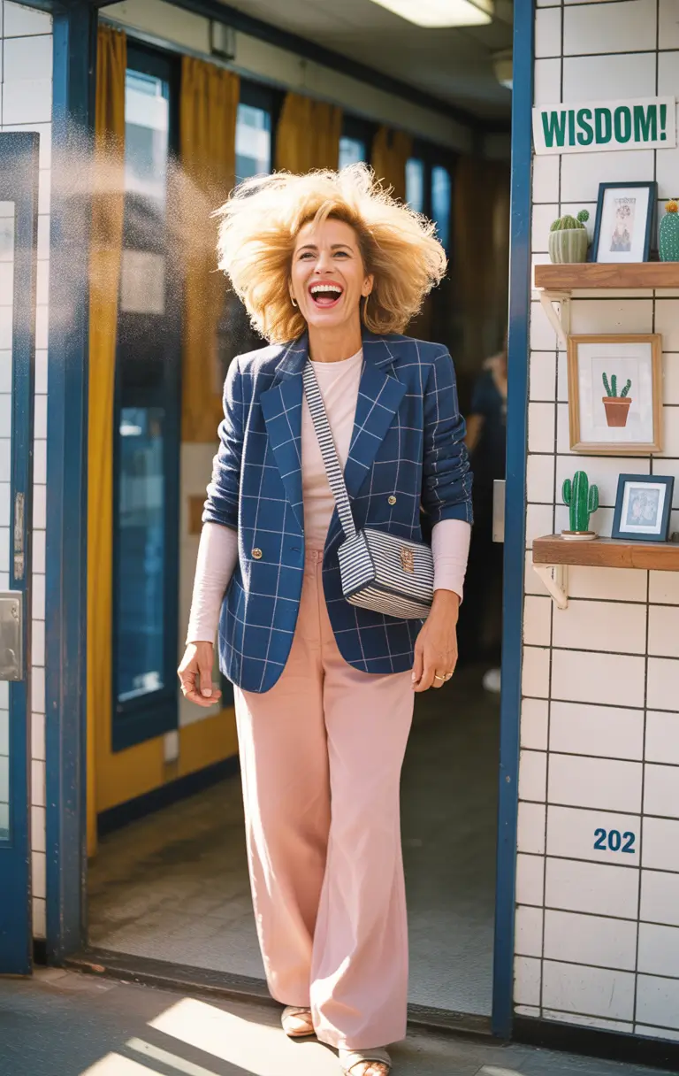 every day outfits 2026 Blue Check Blazers Over Soft Pastels For Elevated Cheerful Classics