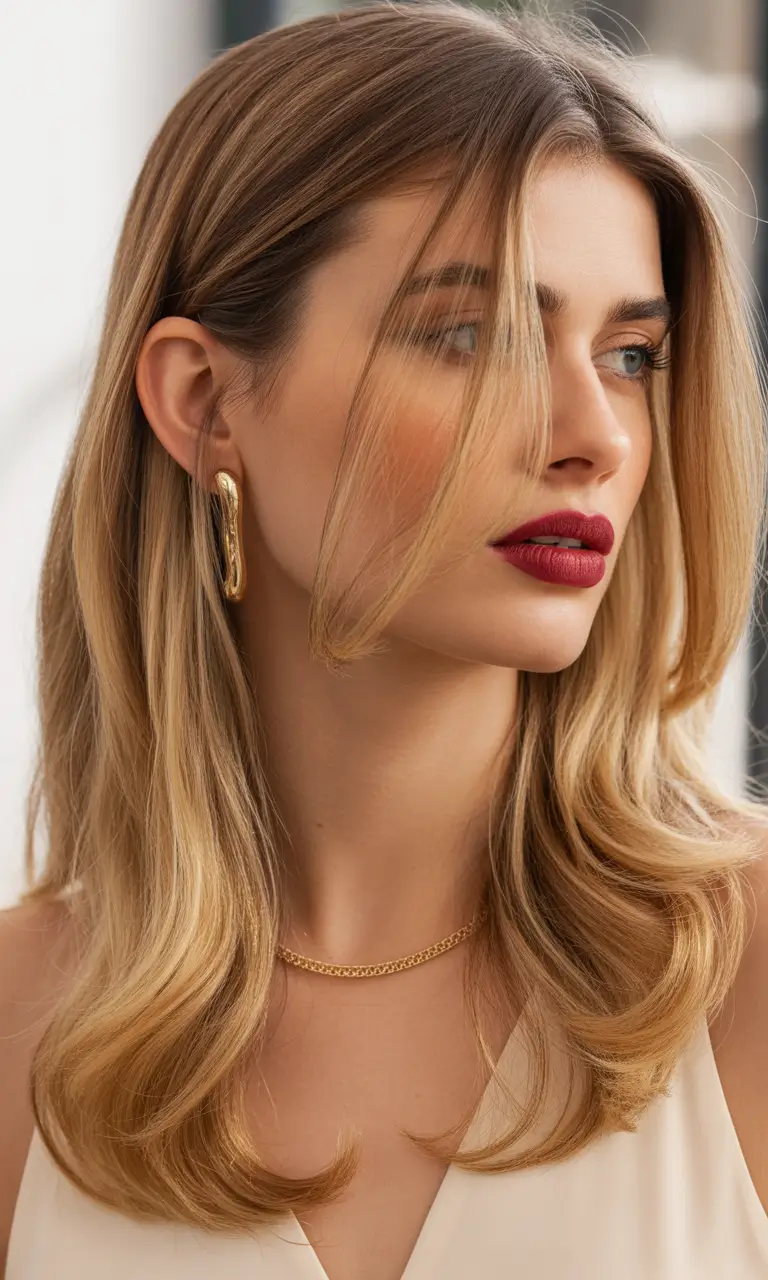 honey blonde hair color Soft Golden Face Framing