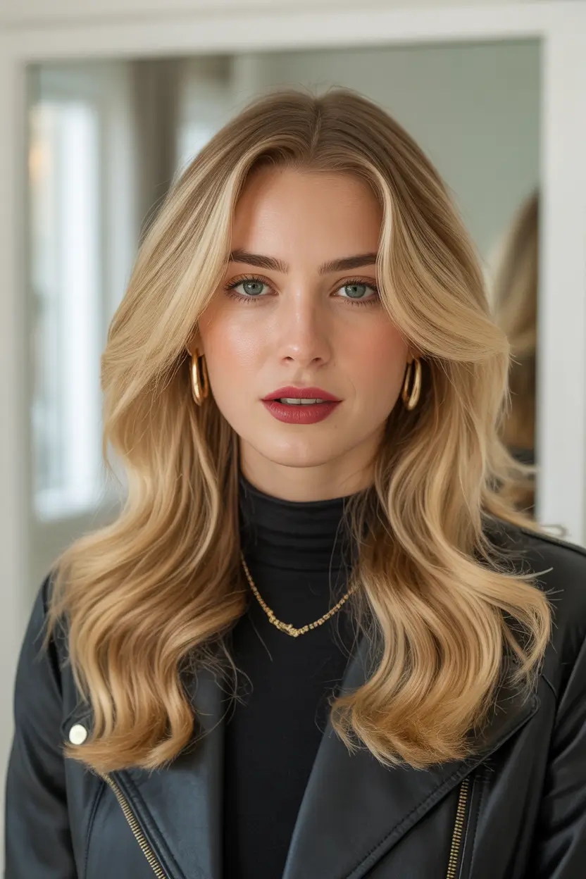 honey blonde hair color Classic Soft Honey With Clean Waves