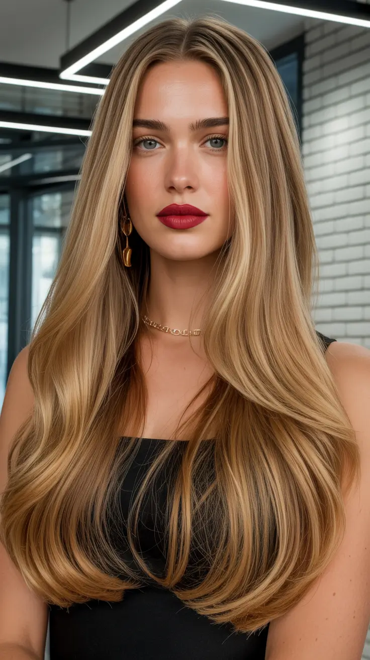 honey blonde hair color Ultra Polished Honey Lengths