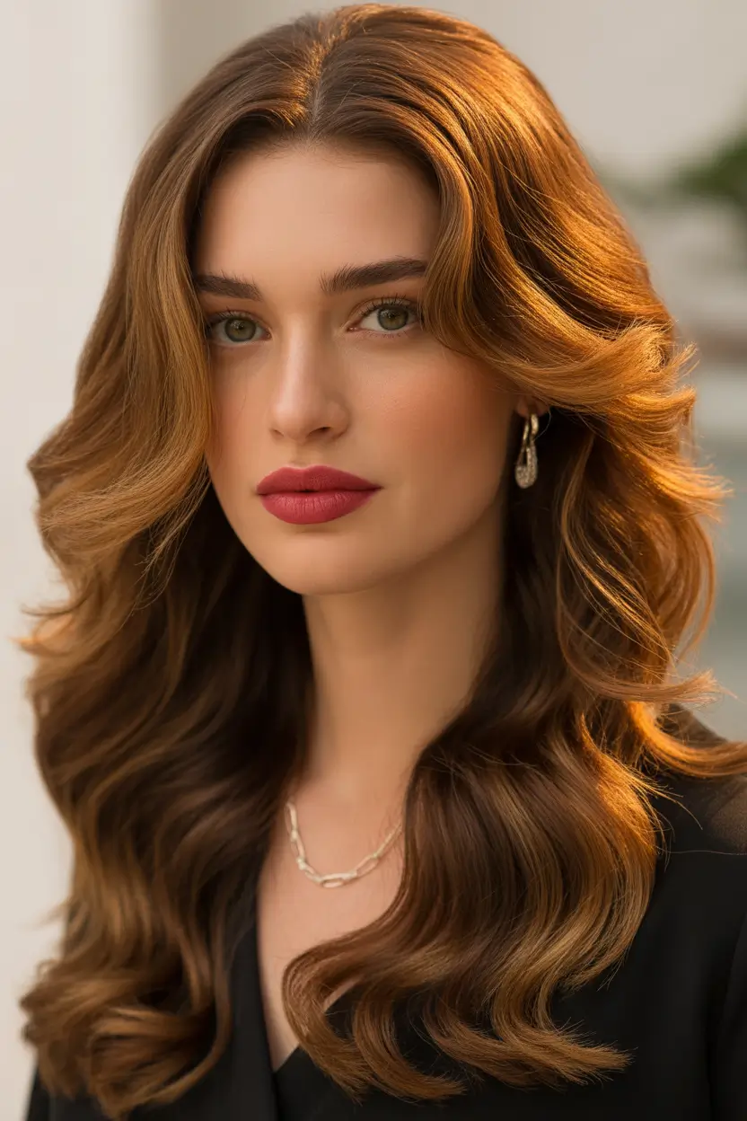 honey brown hair color 2026 Sunlit Honey Bronze Curls