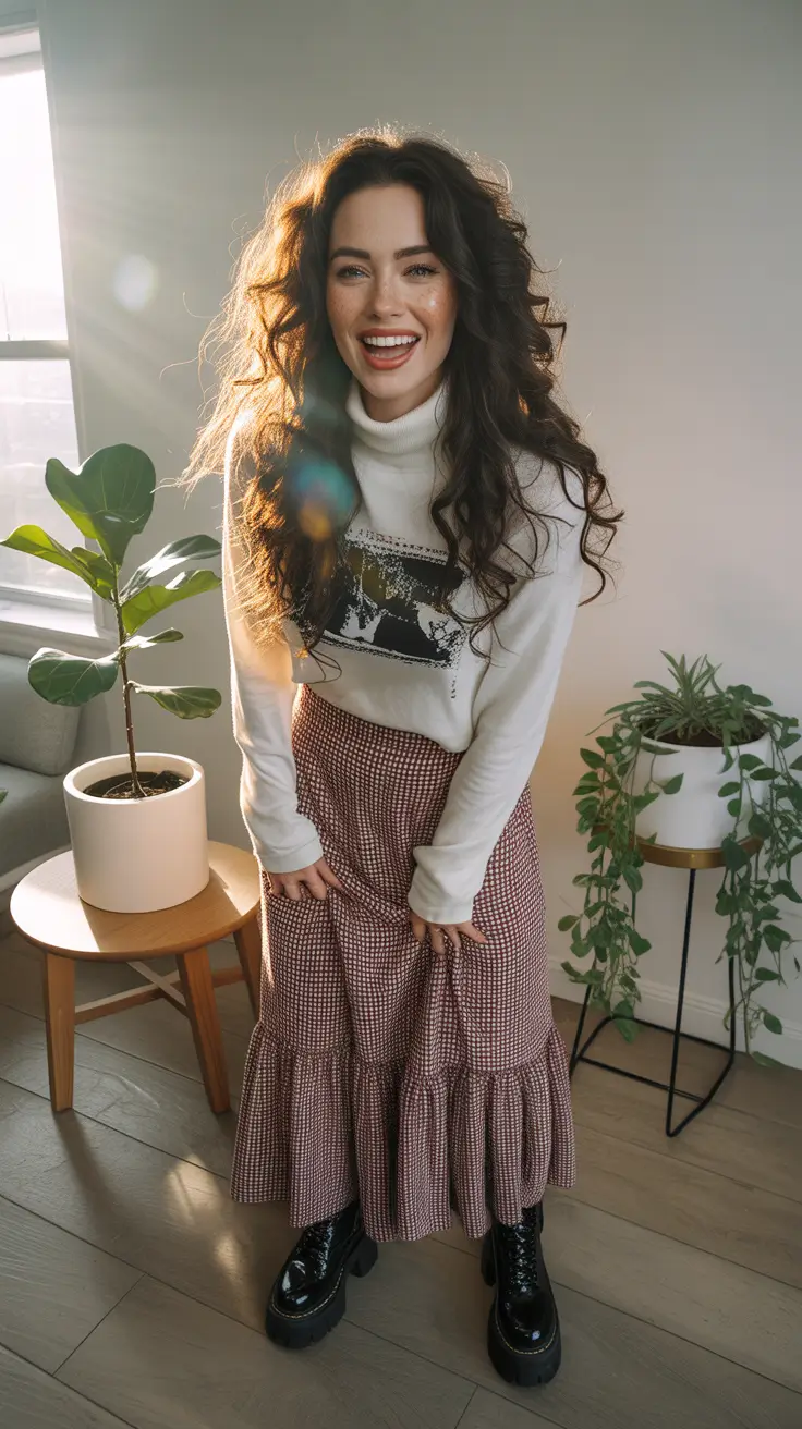 lazy day outfits ideas 2026 soft graphic layers for slow winter mornings