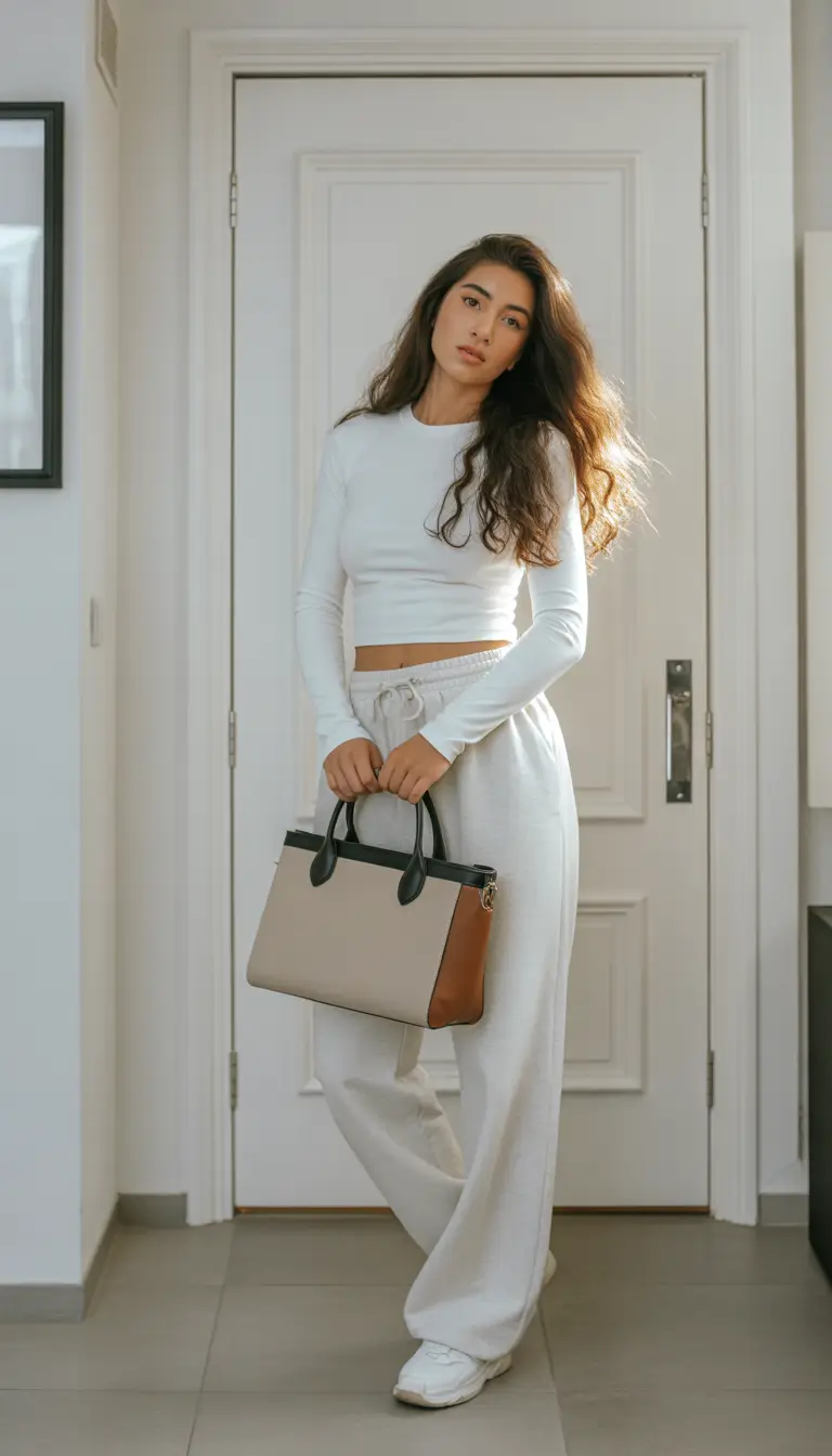 lazy day outfits ideas 2026 Creamy minimal comfort