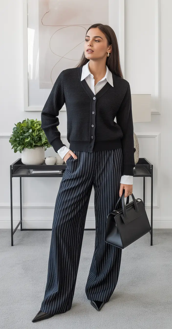 office outfits pinstripes please
