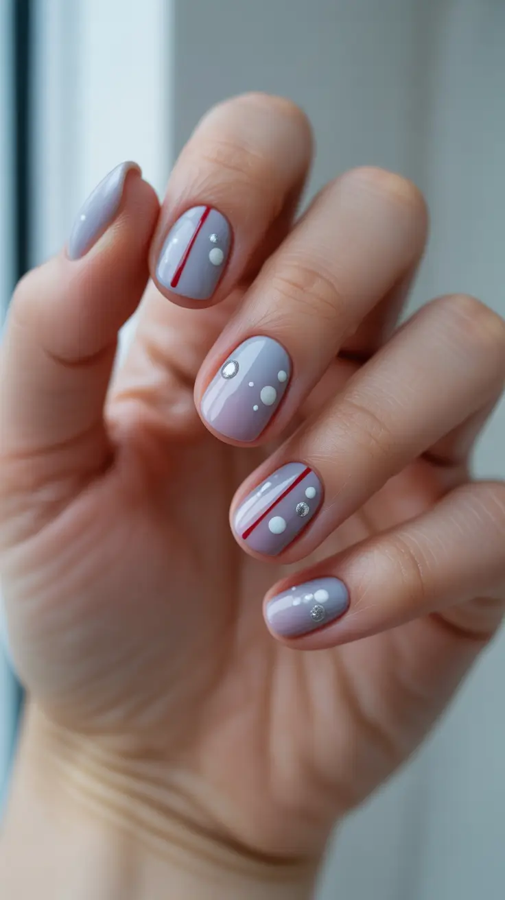 Nail design for December 2025 Minimal Snowlight