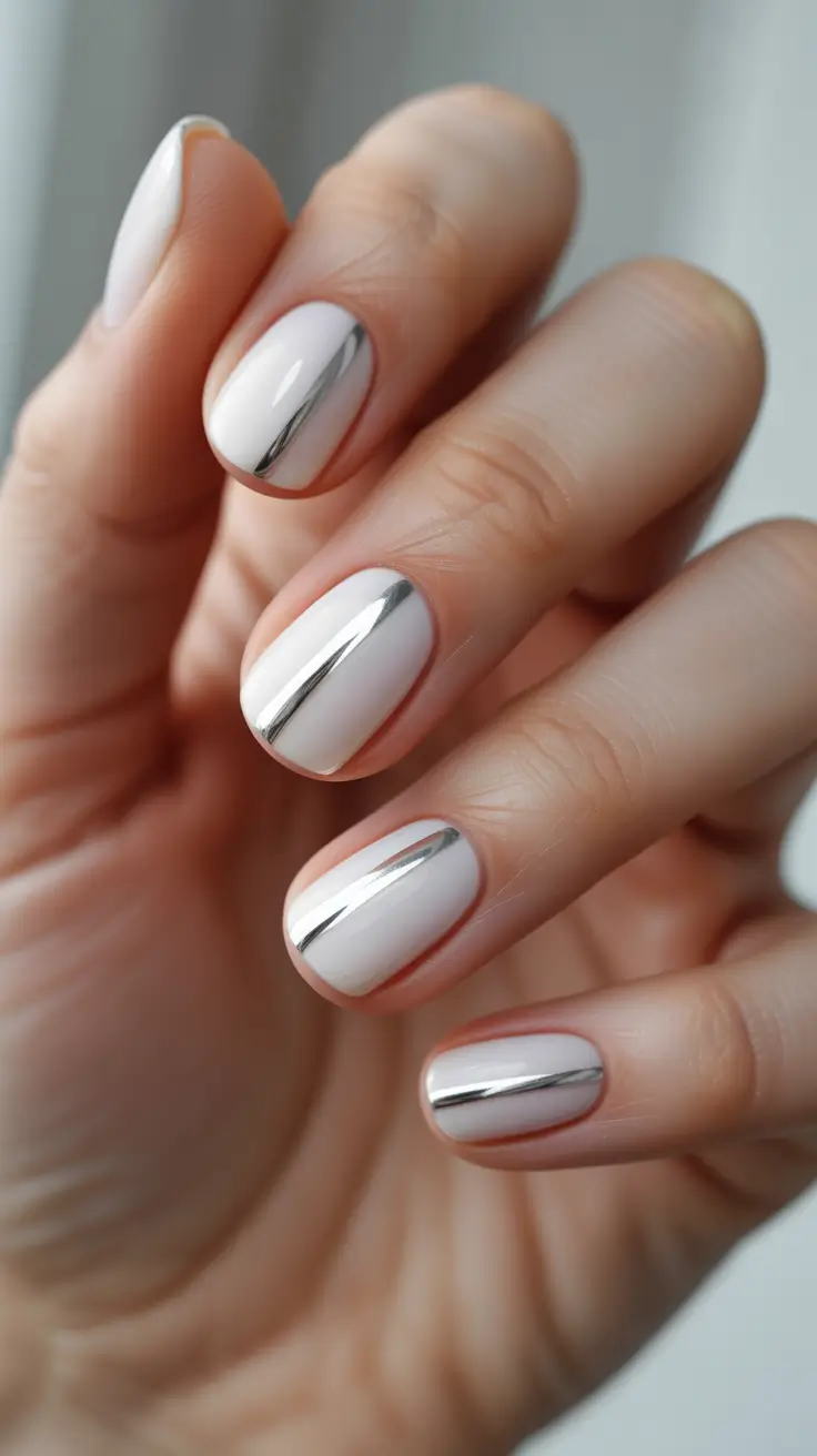 Nail design for December 2025 Metallic Whisper