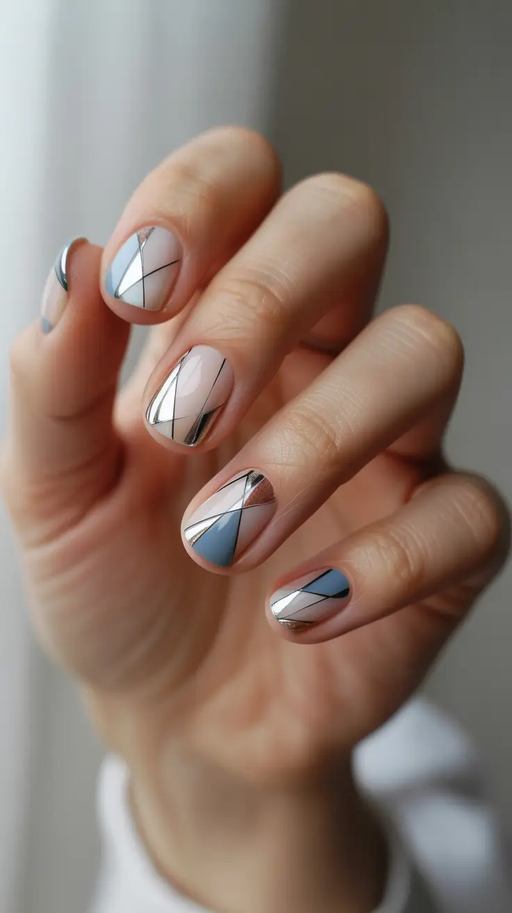 Nail design for December 2025 Silver Horizon