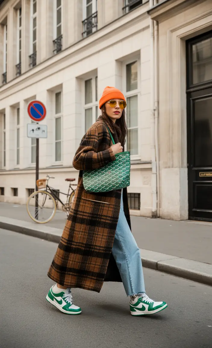 new york outfits november Retro Green with a Cozy Twist