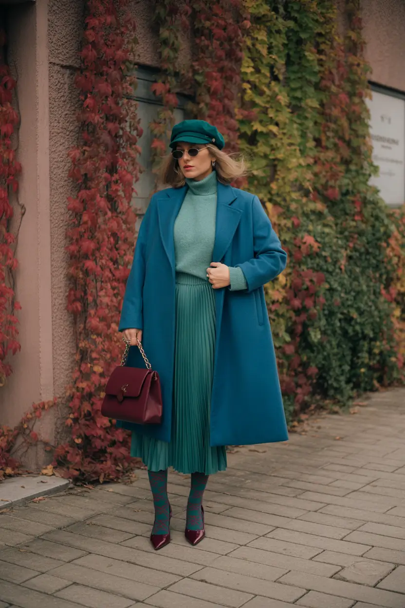 new york outfits autumn Emerald Power with a Golden Glow