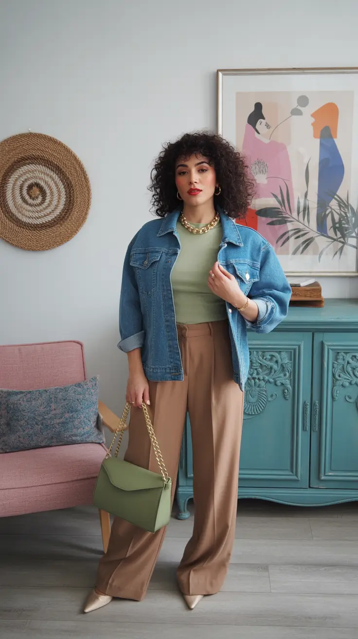 skirt outfits denim layers and earthy calm
