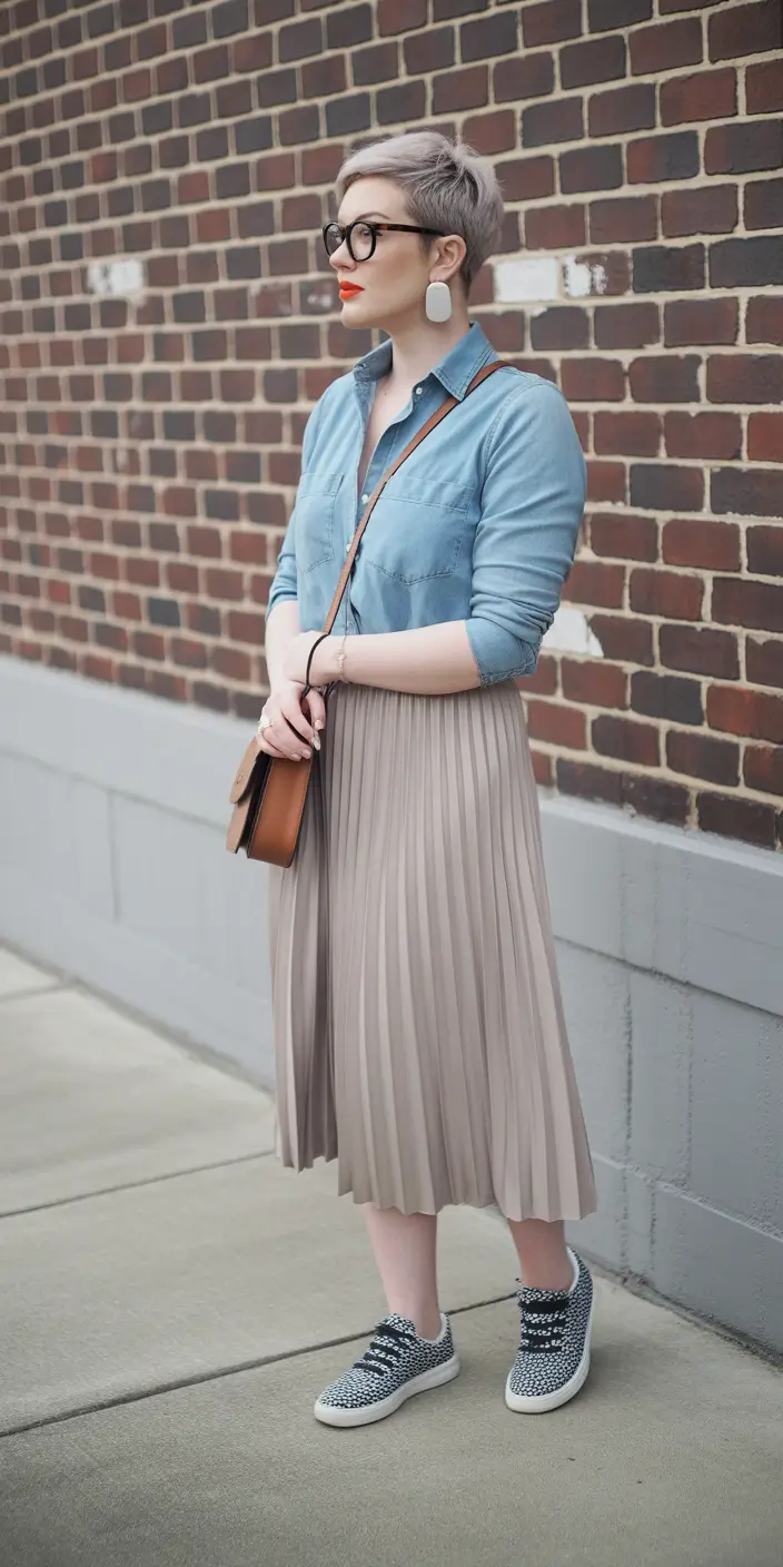 skirt outfits everyday denim grace