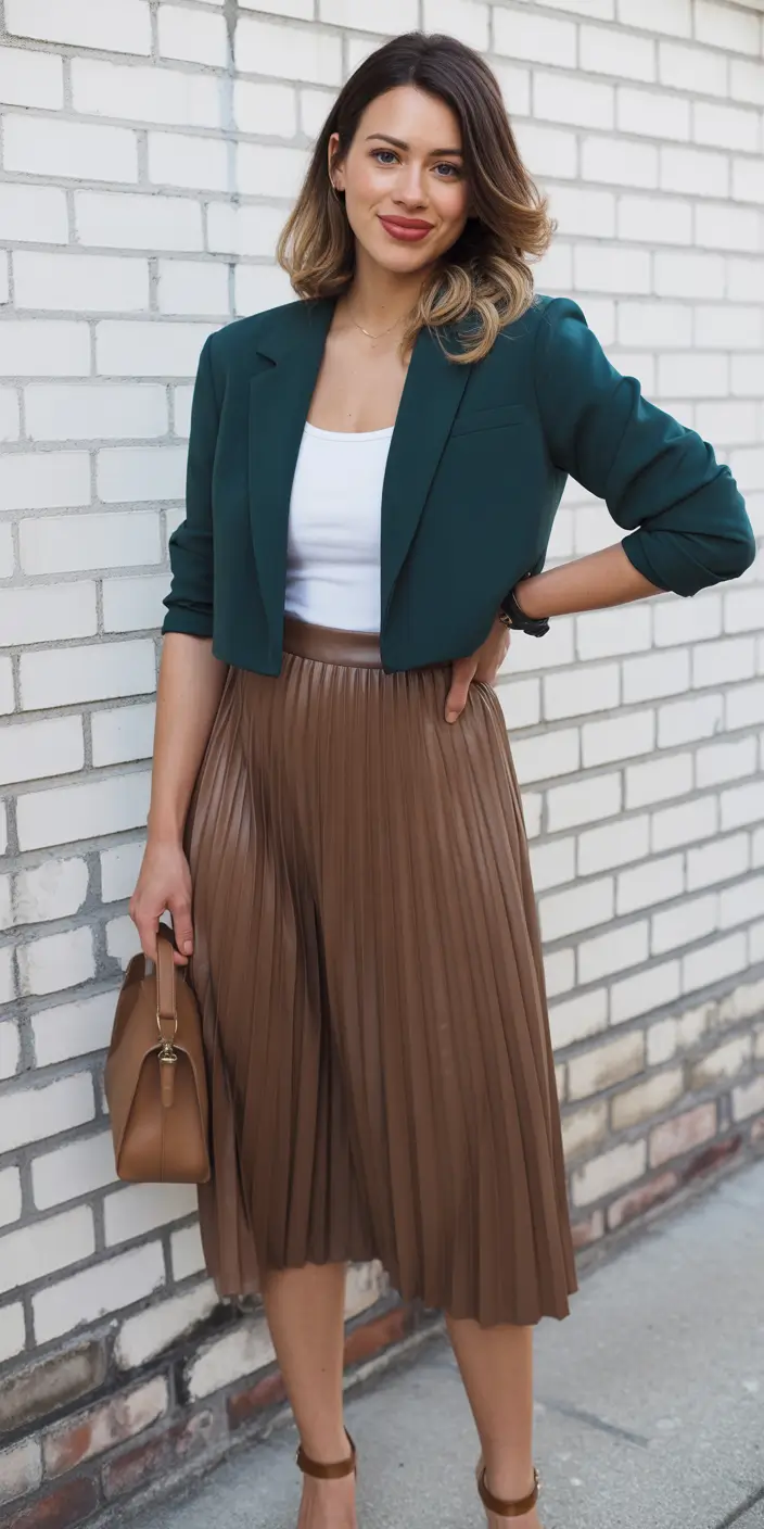 skirt outfits classic pleats with a modern twist