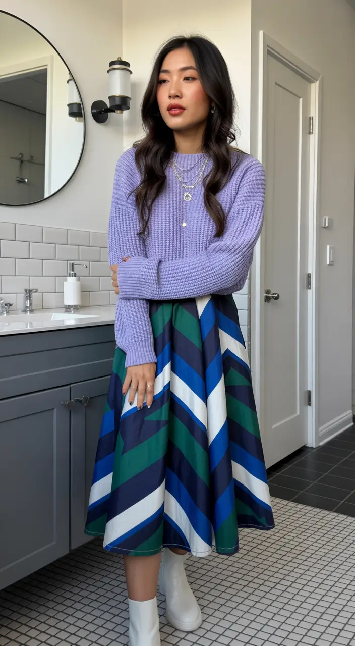 skirt outfits stripes and serenity