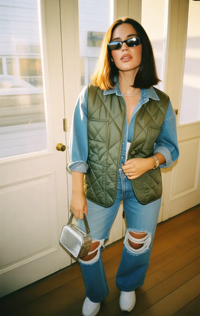 fashion outfits denim on denim with a sleek 2026 update