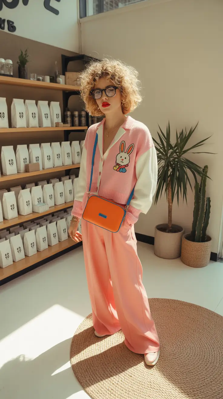 fashion outfits playful pastel layering with soft creative charm