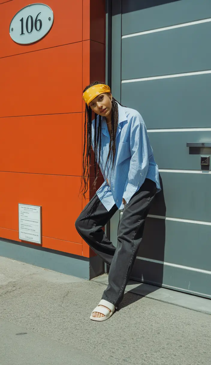 trendy outfits 2026 effortless street cool with a splash of color