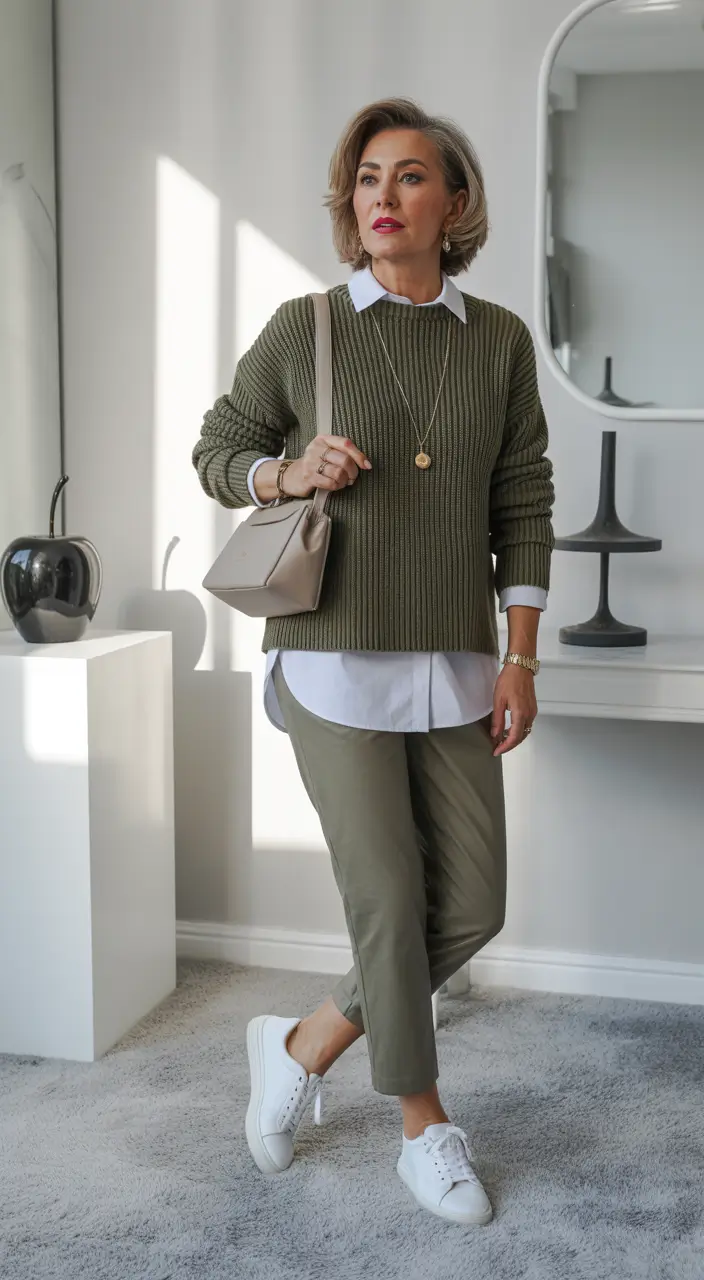 Outfits for Women Over 50 Olive Everyday Ease