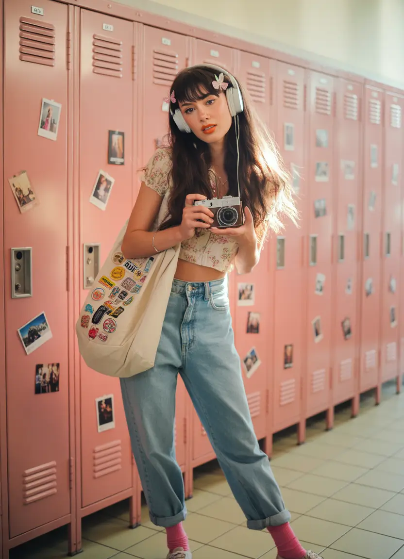 y2k outfits Soft Girl High School Nostalgia