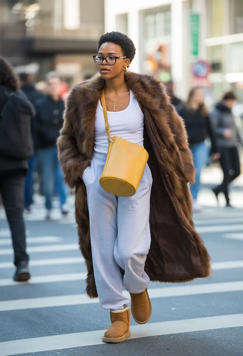 ugg outfits 2026 Street-style layers with cozy luxe energy