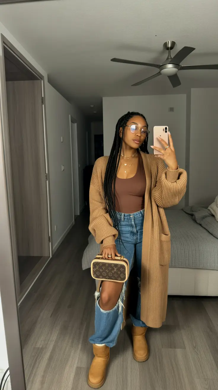 ugg outfits 2026 Cozy Beige Layers For Soft Winter Mornings