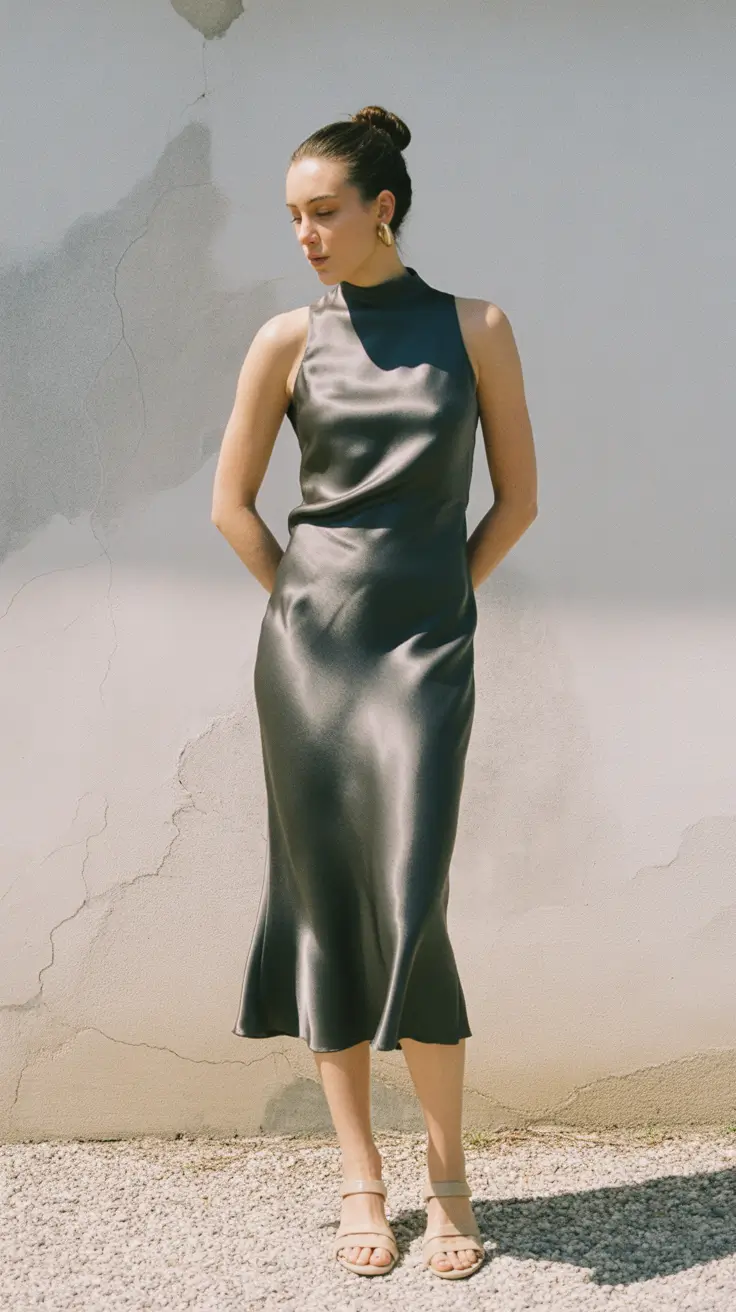 wedding guest outfits sleek graphite modern minimalist