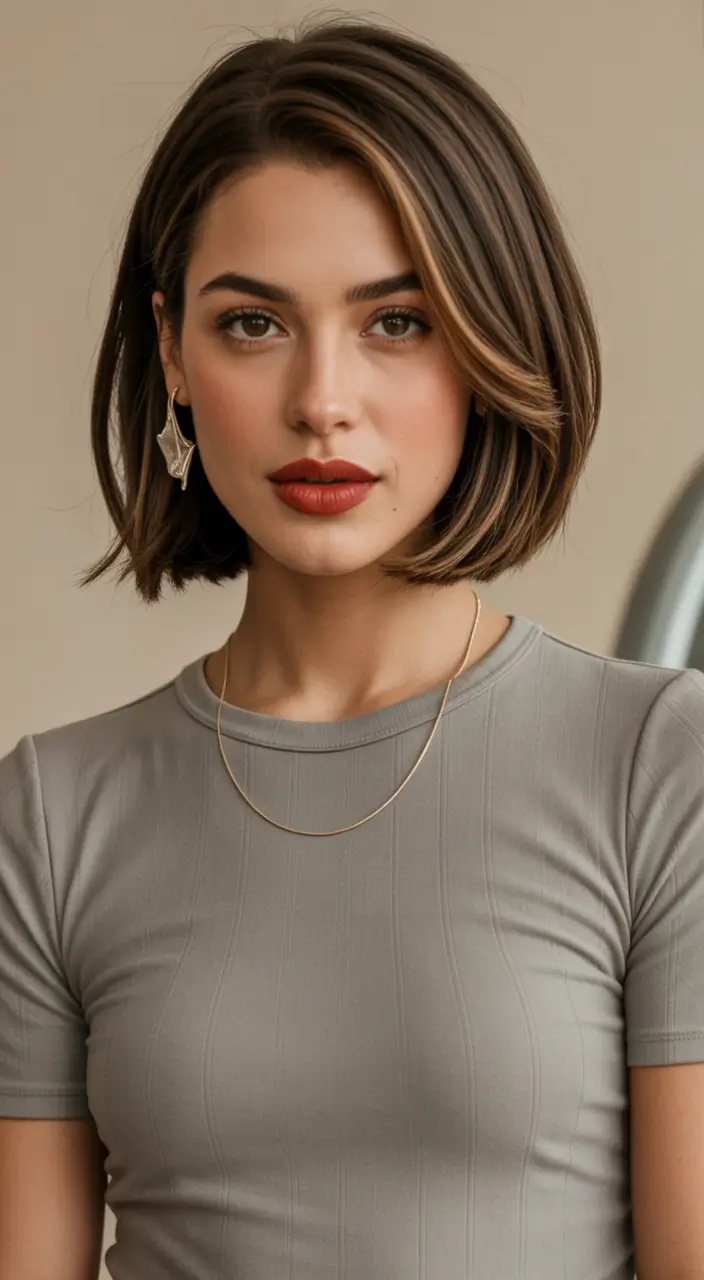 Best bob haircuts 2026 Elegant Straight Contour Bob
