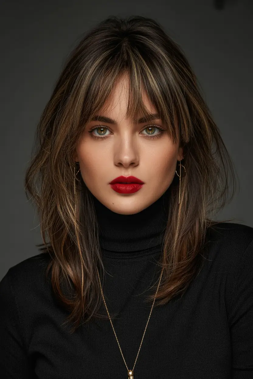best haircuts for medium hair 2026 Dimensional Tawny Fringe Layers