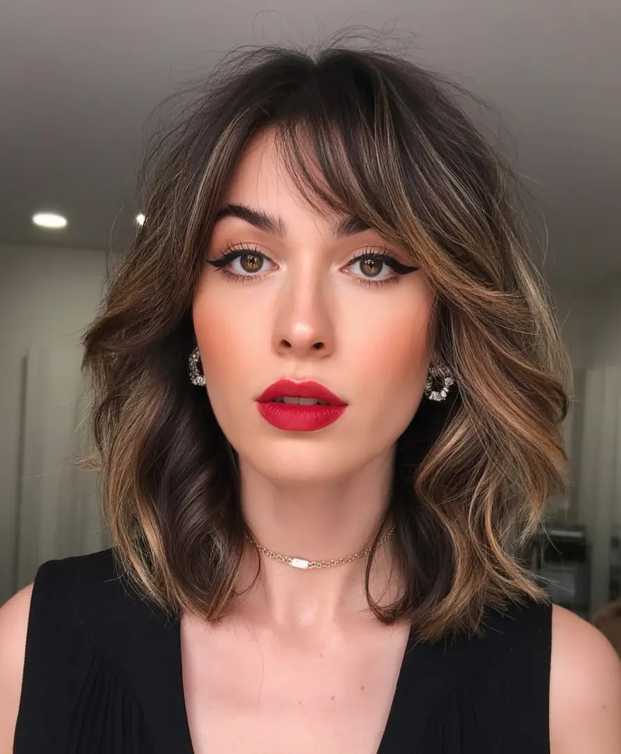 best haircuts for medium hair 2026 Cocoa Wave Airy Volume Cut