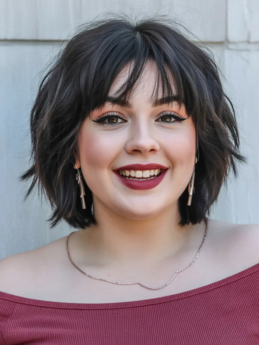 best haircuts for plus size women 2026 layered medium length with curved volume