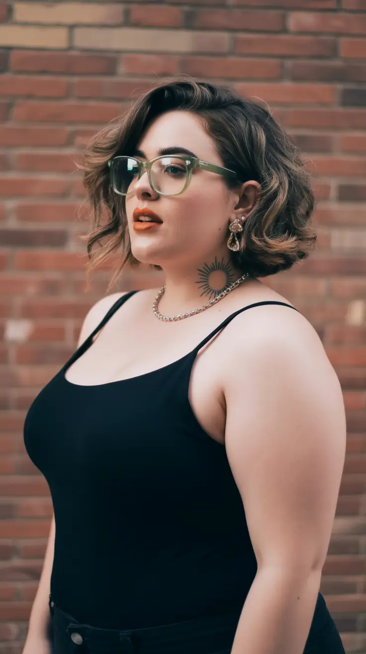 best haircuts for plus size women 2026 shorter textured bob with natural movement