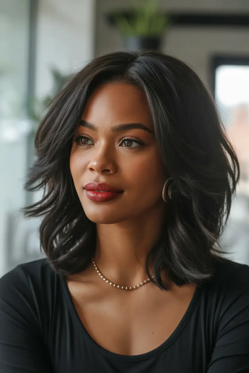 haircuts for thin fine hair Soft Medium Layers With Subtle Movement