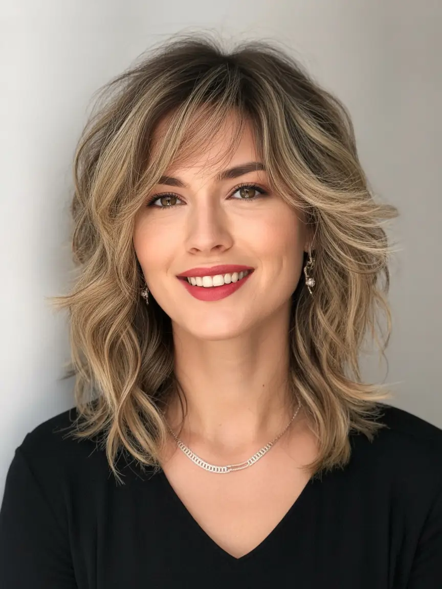 haircuts for thin fine hair Soft Tousled Shag With Wispy Fringe