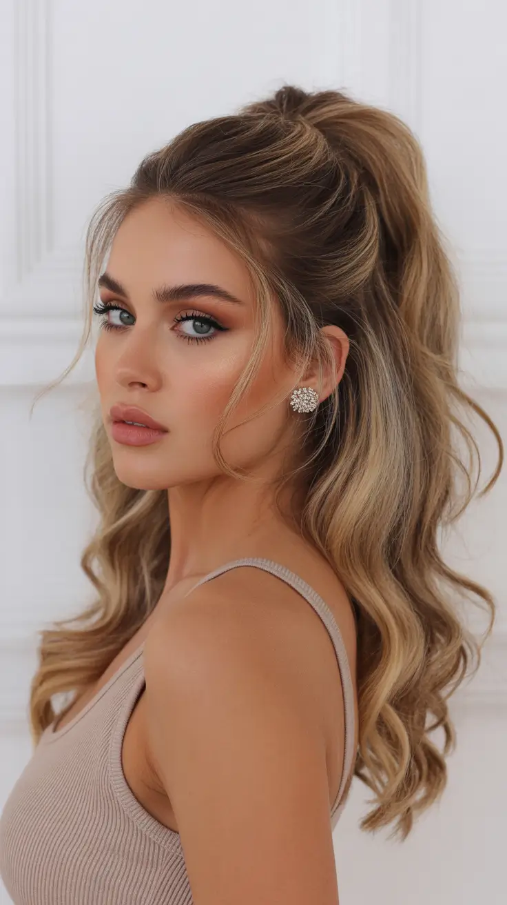 Best hairstyles for long hair 2026 Voluminous Half Up Waves