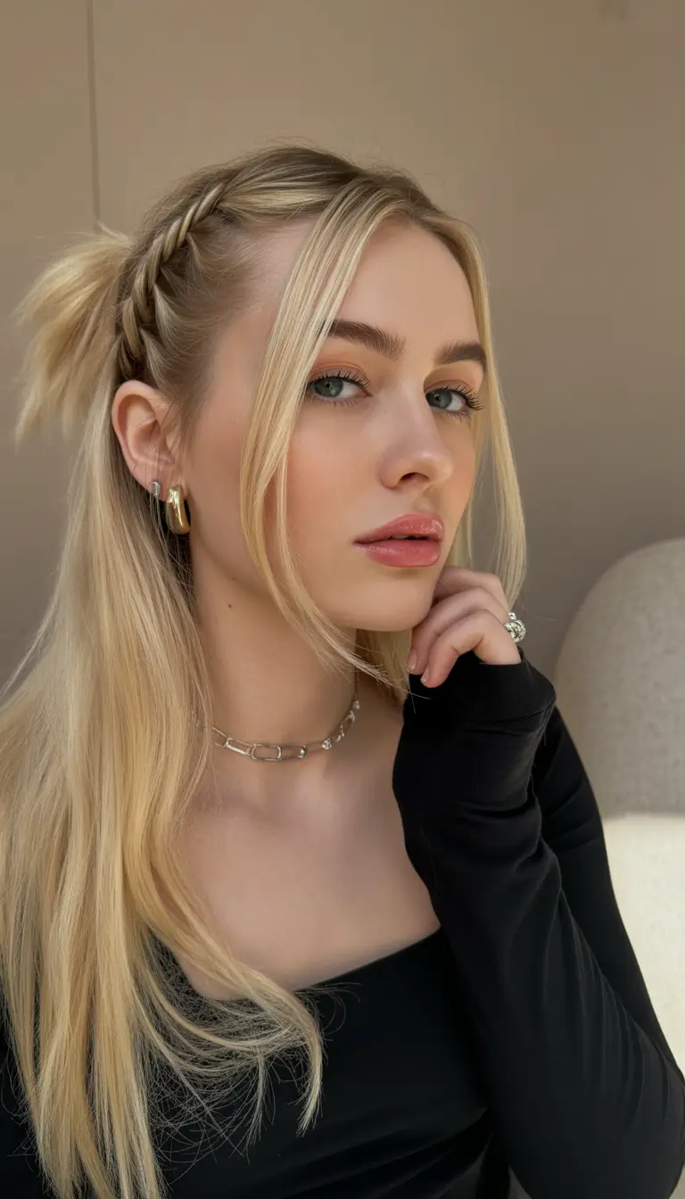 Best hairstyles for long hair 2026 Half Up Twist With Face Framing Layers