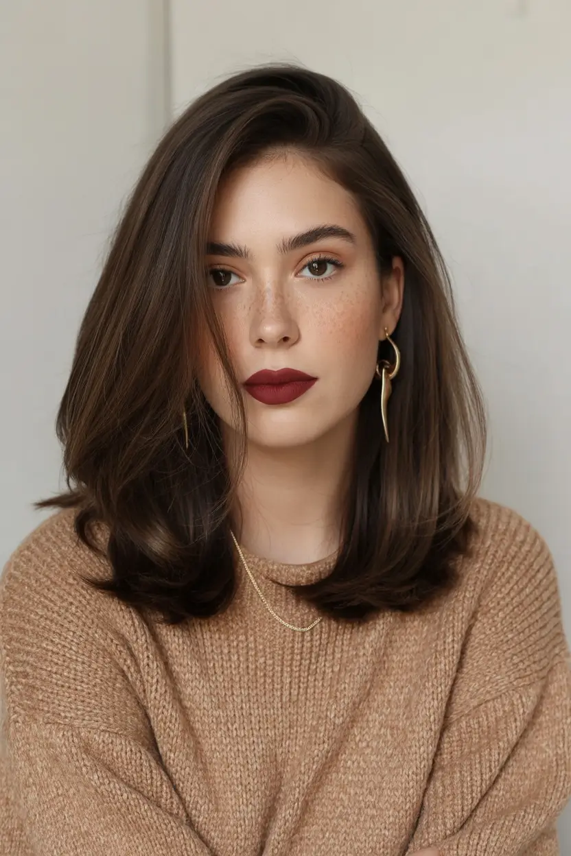 Best mid-length haircuts 2026 Voluminous Mid Length Layers With Soft Blowout Finish