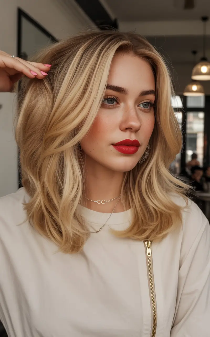 Best mid-length haircuts 2026 Layered Mid Length Blonde With Soft Curtain Shape