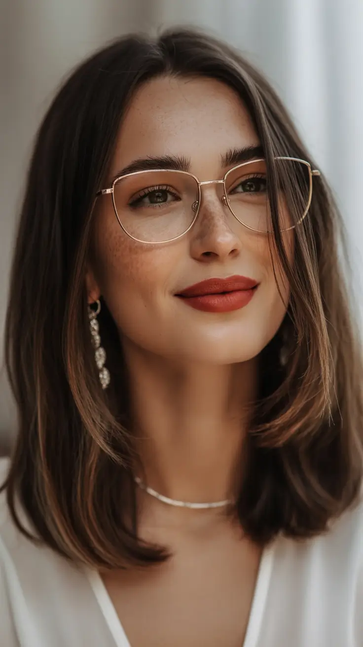 Best mid-length haircuts 2026 Polished Mid Length Straight Cut With Soft Texture