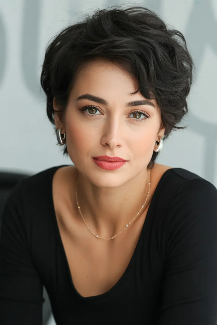 Best short haircuts for women 2026 Soft windswept pixie with natural depth