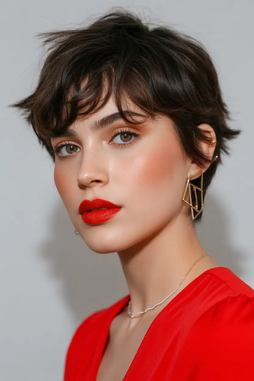 Best short haircuts for women 2026 Soft feminine pixie crop with lightweight fringe