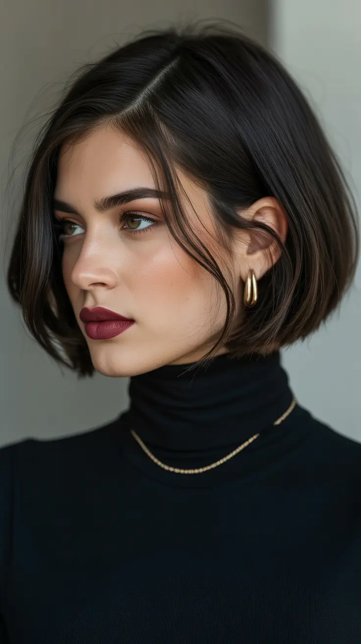 Best short haircuts for women 2026 Rounded Parisian bob with soft cheek framing