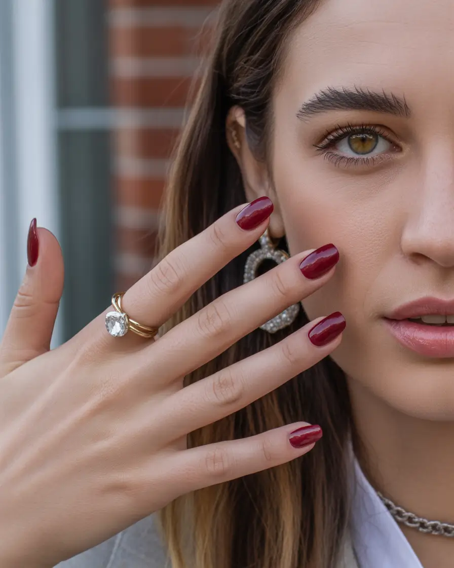 brown nails trend 2026 wine tone