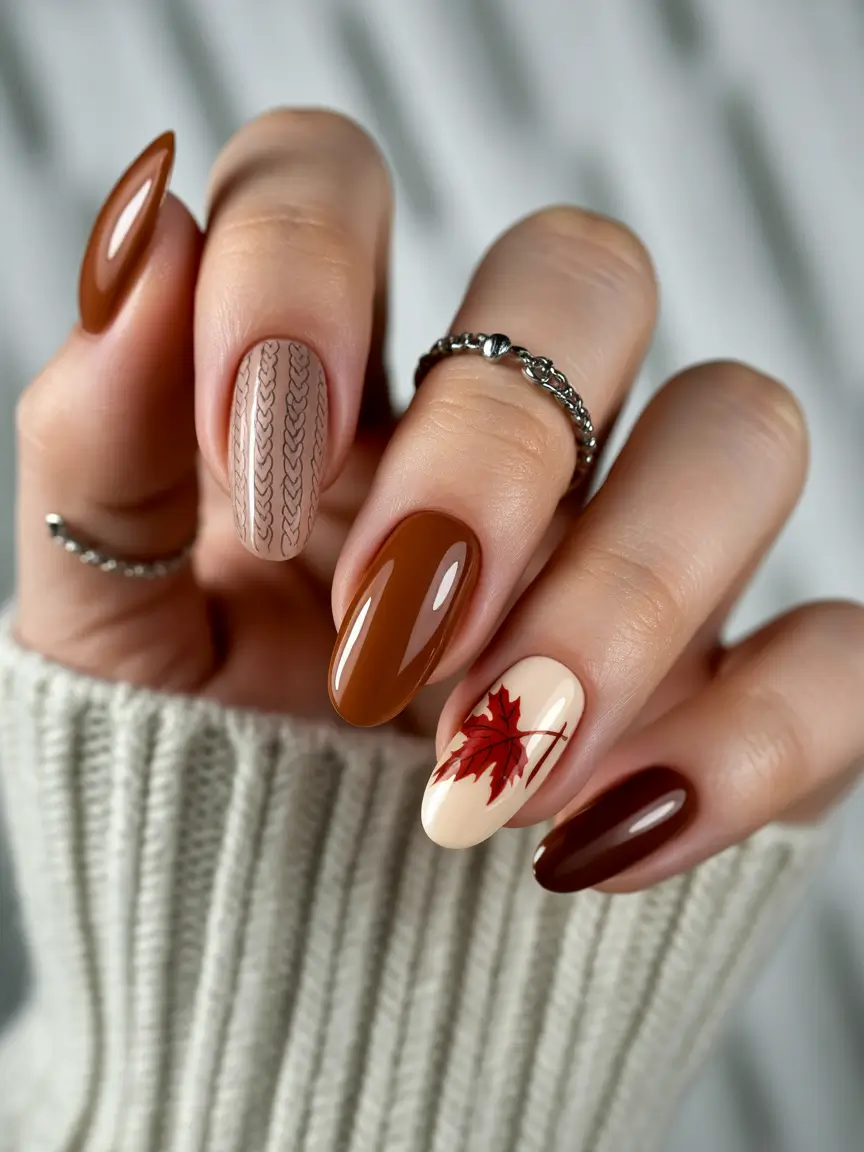 brown nails trend 2026 fall art