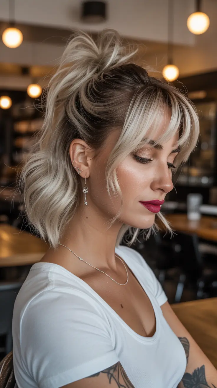 Chic bob hairstyles 2026 Messy Short Bob With Fringe And Attitude